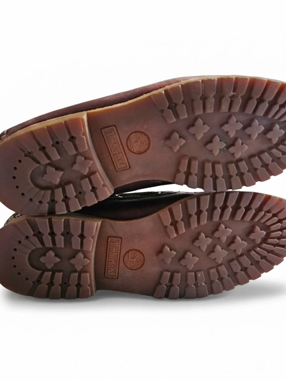 Timberland 3-Eye Classic Lug Burgundy Leather Boat Shoes Men Size 12